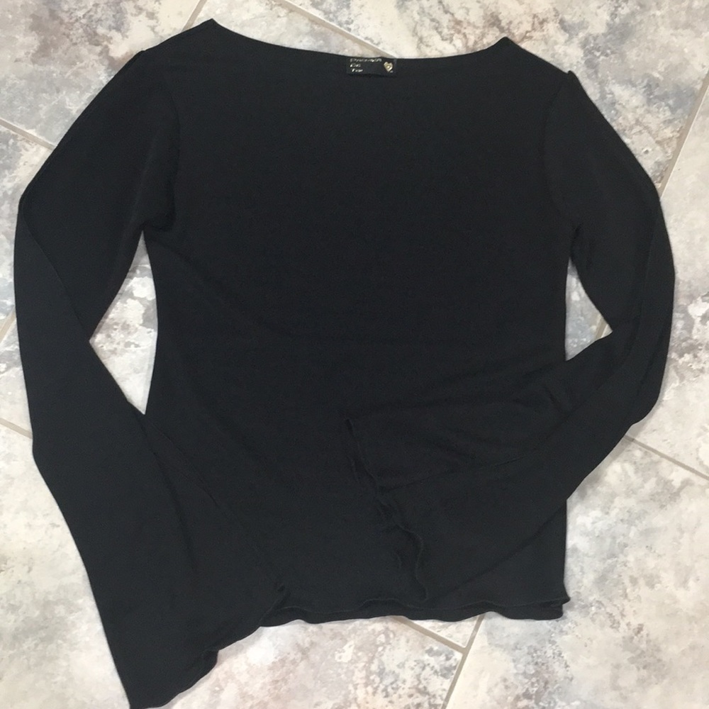 Flowing open sleeve fancy top
